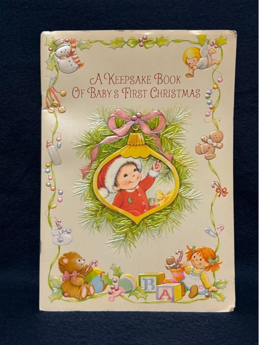 Vintage Hallmark keepsake book "A Keepsake Book of Baby's First Christmas"